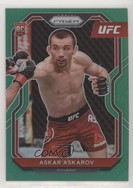 2021 Panini Prizm UFC Green Prizm Askar Askarov #8 0v1