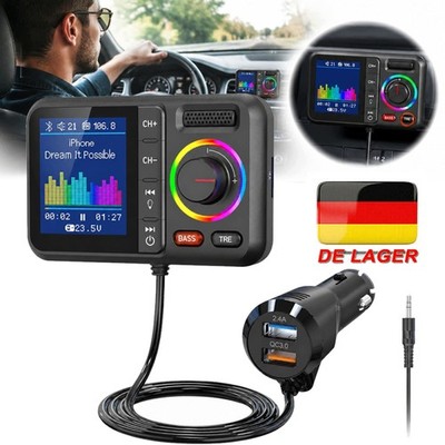 FM Transmitter Auto Ladegerät Autoradio Bluetooth Adapter für Zigarettenanzünder