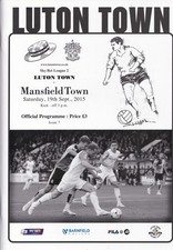 2015/16 LUTON TOWN v MANSFIELD TOWN SKY BET LEAGUE TWO PROGRAMME 19/09/2015