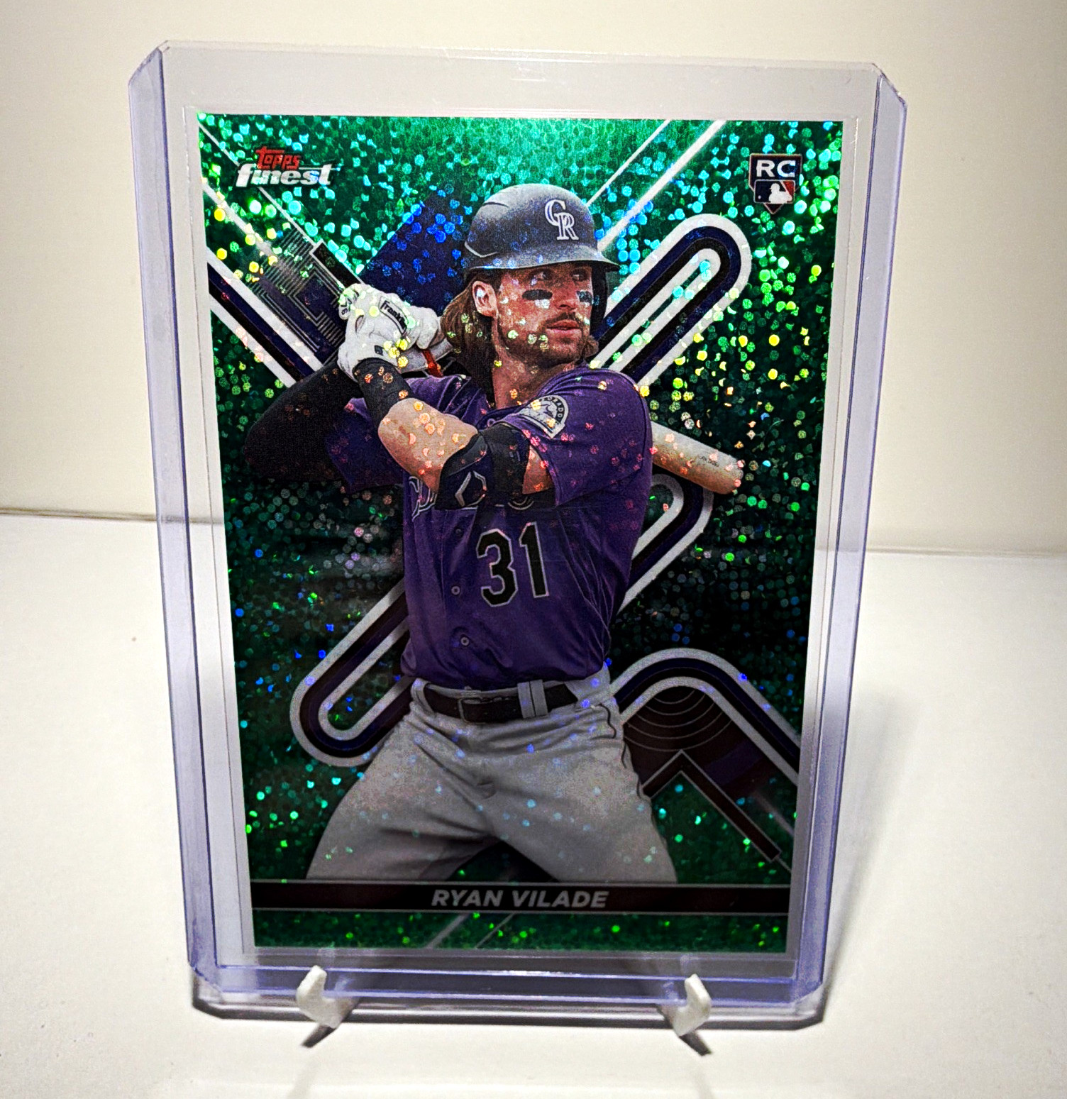 Topps 2022 Finest Ryan Vilade RC Green Speckle Refractor /125 #20 Rockies