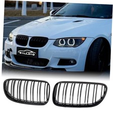 E92 Grille - Front Kidney Grill Double 2010-2013 E92 Double Slats Gloss Black