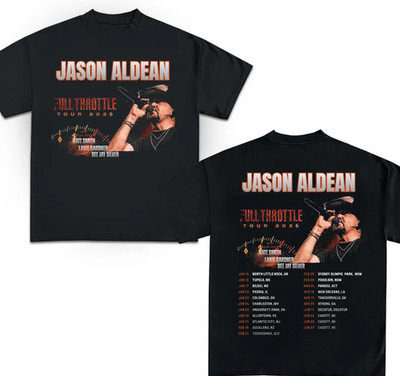 Jason Aldean Full Throttle Tour 2026 North America tour 2 side shirt VK09314