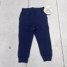 Little Sleepies Play Pants Toddler 2T Navy Blue Joggers Bamboo Terry Sweatpants