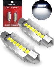 Lasfit 42mm 212-2 578 211 6000k White Led Dome Light Bulbs For Ford F-150 F-250