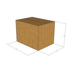 25 11x8x8 Kraft Brown Corrugated Shipping Boxes 32 ECT New