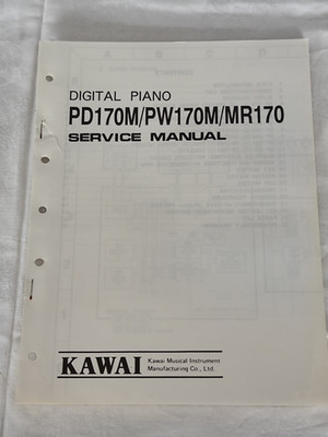 Kawai Digital Piano PD170M/PW170M/MR170 Service Manual