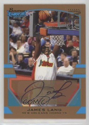 2003-04 Bowman Signature Gold 77/99 James Lang #61 Rookie Auto RC 0c3