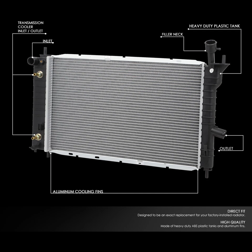 Radiador de núcleo de aluminio estilo OE DPI 1322 para Ford Ghia Tempo Topaz 2.0 3.0 92-94 Foto 2 de 4