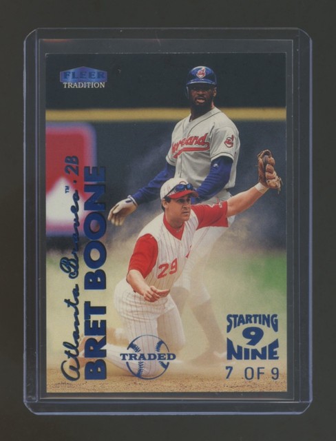 1999 FLEER TRADITION  BRET BOONE STARTING NINE #ED  7 OF 9   SUPER RARE  REDS