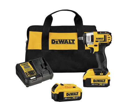 DEWALT 20V MAX Cordless Impact Wrench Kit with Hog Ring 3/8-Inch DCF883M2