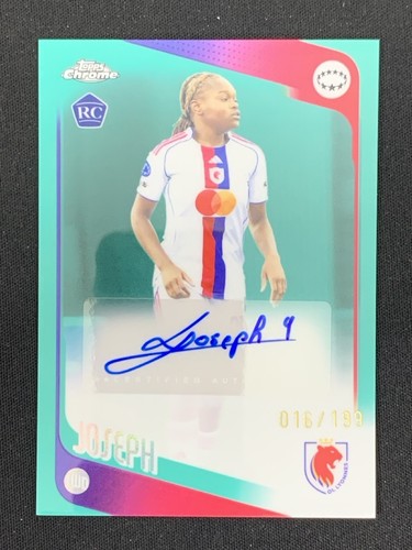 Liana Joseph 2025-26 Topps Chrome UEFA Womens UWCL Aqua Auto RC /199 #CA-JO