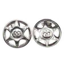 Chanel Gp Star Coco Mark Earrings Women Silver One Size