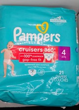 Pampers Cruisers 360 Fit Baby Diapers Size 4 22-37 lbs 21 Count Leakproof