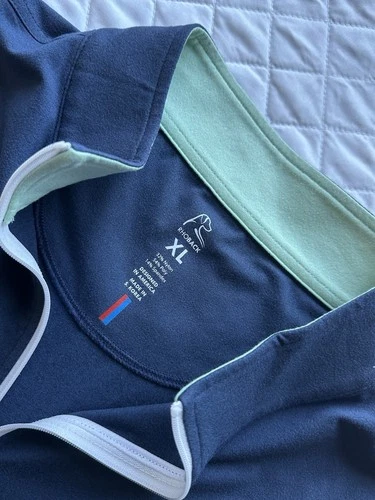 Rhoback Golf Off Blue Midnight Runner 1/4 Zip Pullover Jacket Size XL NWT image 4