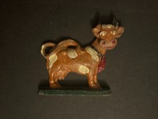 Small Vintage Metal Cow with moveable head 2 3/4 inches wide