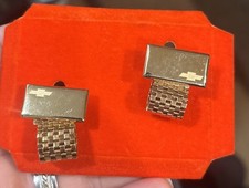 Vintage Chevrolet General Motors GM Cufflinks Yellow Gold Tone