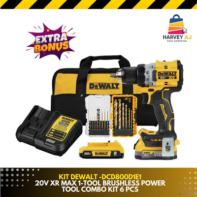 DEWALT DCD800D1E1 XR 20-volt Max Power Stack 1/2'' Brushless Drill + Free Bonus