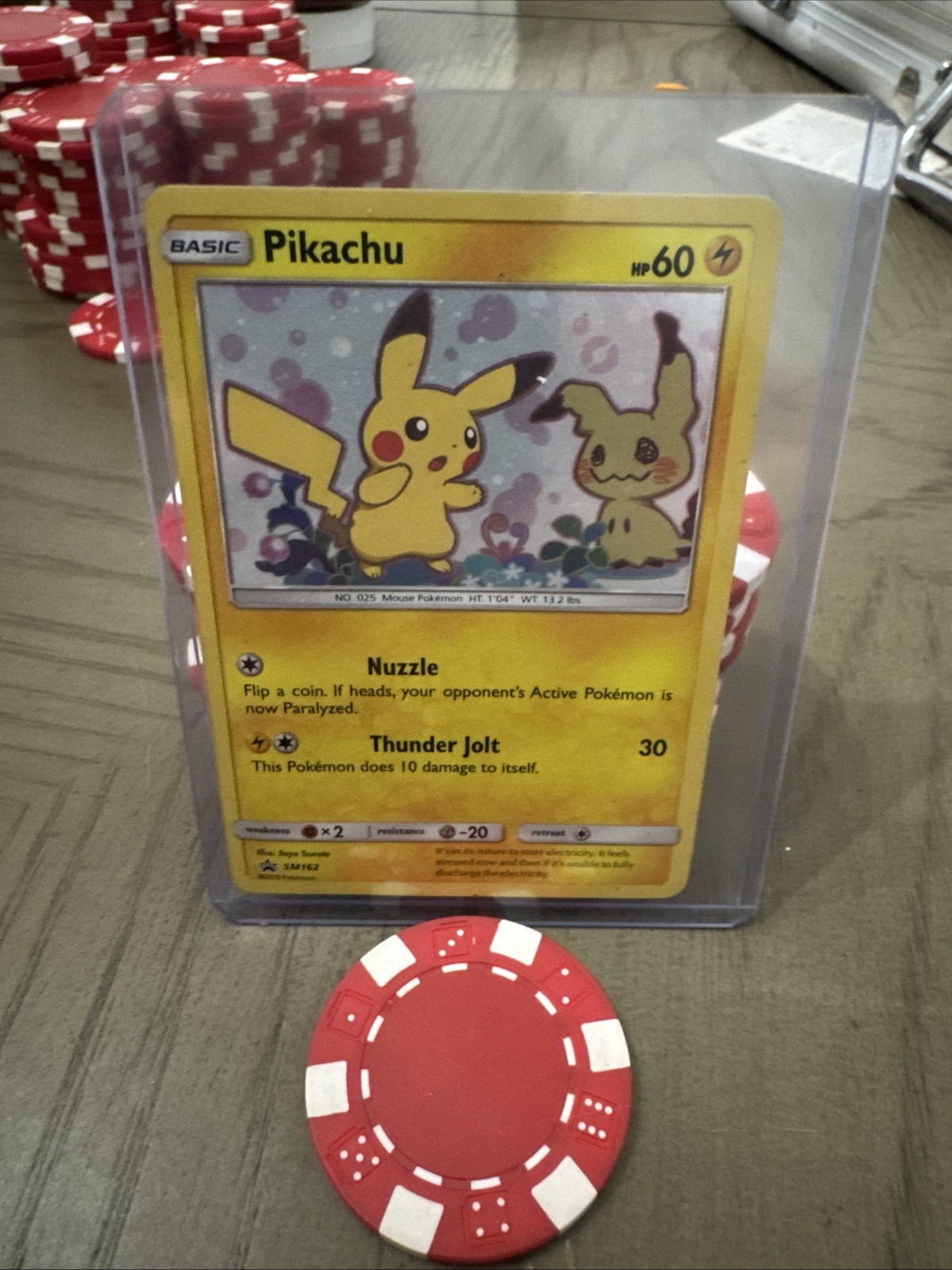 Pokemon Pikachu SM162 Holo Card Sun & Moon Black Star Promo  LP Condition
