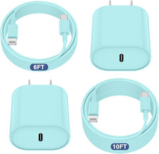 Fast Charger for Iphone 14 13 12 Charge Fast Charging, 2Pack 6FT 10FT USB C to L