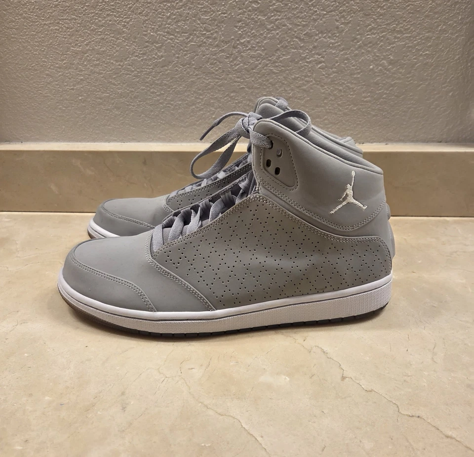 Nike Jordan 1 Flight 5 Premium Hombres Zapatos Gris Blanco 881434-003 Talla: 11 LIMPIOS Foto 2 de 4