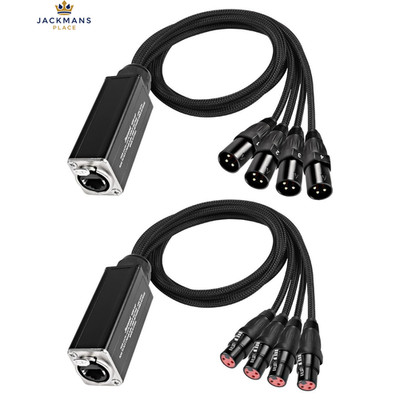 XMSJSIY Audio Snake 4 Kanal 3 Pin XLR Extender Multi Netzwerk Empfänger zu...