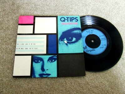 7'' PICTURE SLEEVE SINGLE Q-TIPS TRACKS OF MY TEARS CHS2420 1980