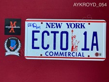 Dan Aykroyd autographed signed Ecto-1A New York license plate Beckett COA