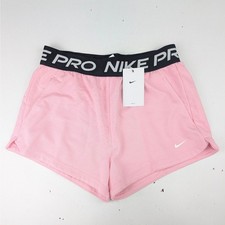 Nike Pro Girls XL Dri-Fit Fleece Sweatshorts French Terry - Soft Pink