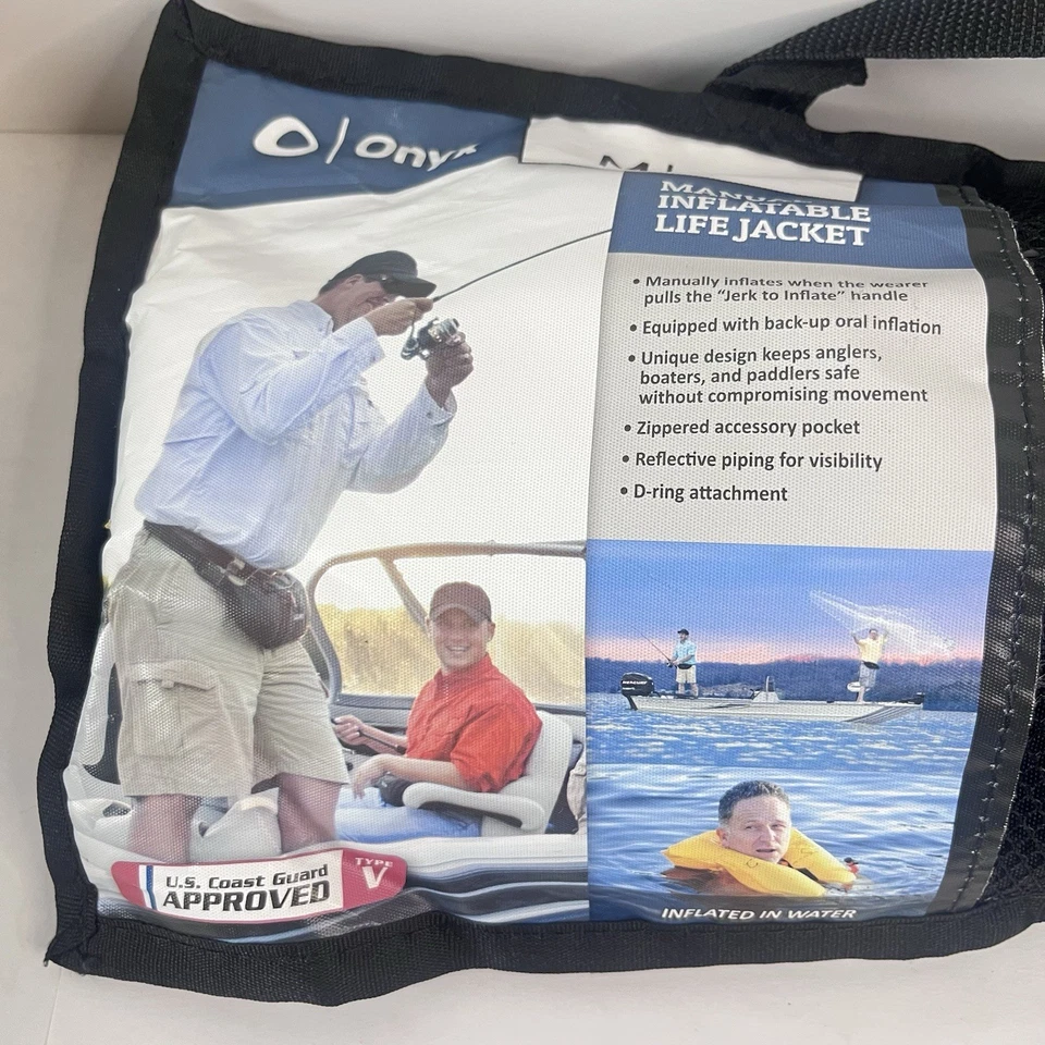 CHALECO SALVAVIDAS INFLABLE MANUAL ONYX M-24 ESSENTIAL Foto 2 de 4