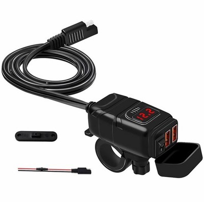 1 Setzen wasserdichtes -Ladegerät Ladegerät mit Red Digital Voltmeter