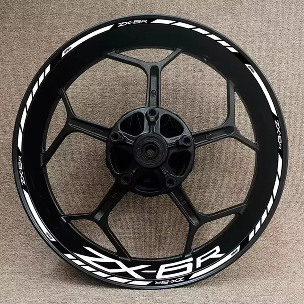 For Kawasaki Ninja ZX6R Wheel Hub Rim Set Decal Reflective