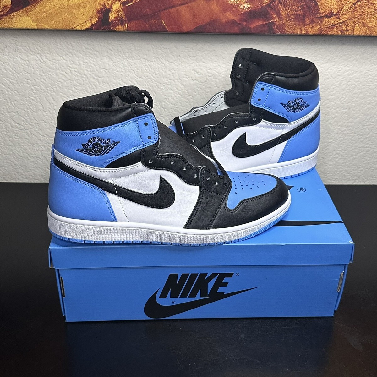 靴 Nike Air Jordan 1 UNC reimagined 27.5 Big Kids' Air Jordan 1 High OG 'UNC Reimagined' (FD1437-402