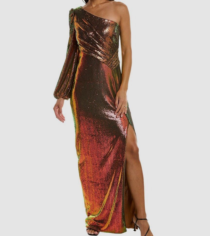 metallic dress material Bronze Gold Satin | Dense Non-Stretch