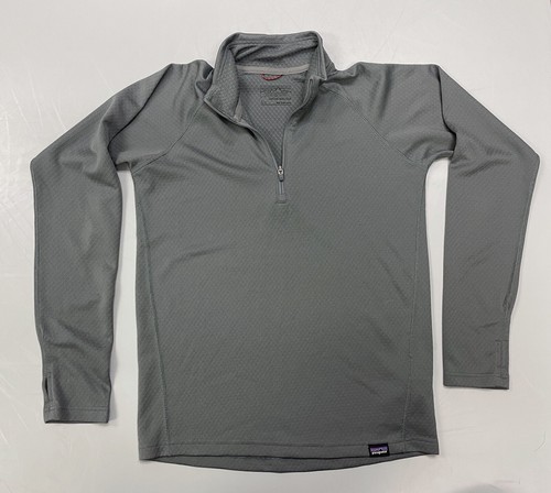 Patagonia Gray Kids Size L (12) Long Sleeve 1/4 Zip Pullover Capilene shirt - Picture 2 of 6