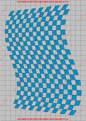 CKR5053PT Wavy Checkers General Paint Mask/ Stencil Kit