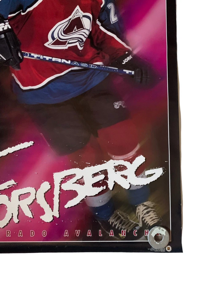Póster raro de Peter Forsberg Colorado Avalanche 1995 NHL hockey 23x34,5 Foto 3 de 4