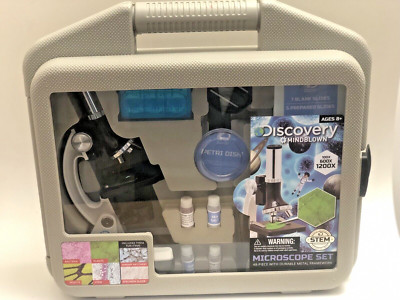 Microscope Set 48-Piece with Durable Metal Framework, 120X-1200X Magnification