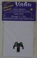 Yahu Models YMA7305 1/72 Dassault Mirage F.I EQ instrument panel