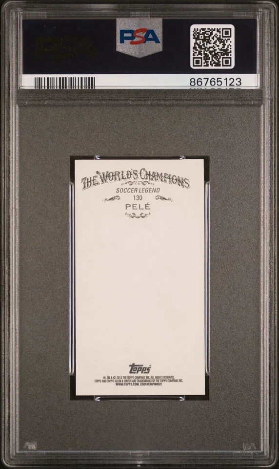 PELE 2013 Topps Allen Ginter мини черный недостающий текст PSA 8 - Изображение 2 из 2