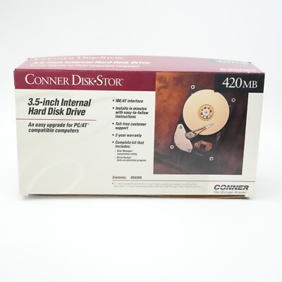 EMPTY BOX ONLY for Conner 9446 Hard Disk Drive HDD 420mb Computer Collectable