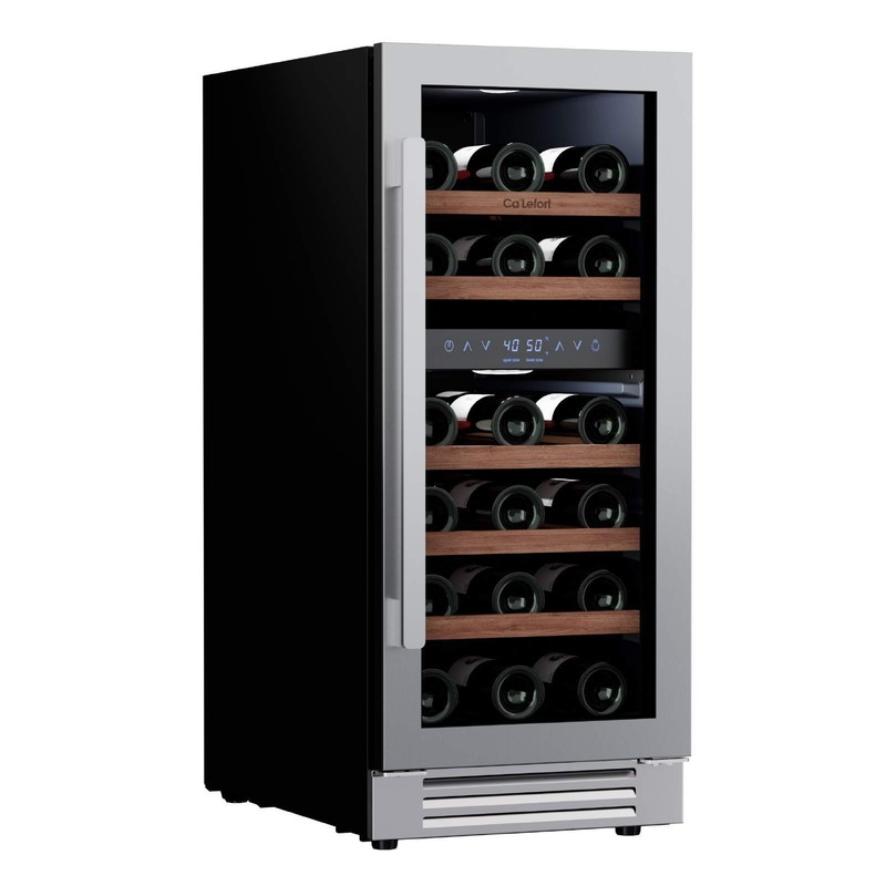 Ca'Lefort 15" Wine Cooler Fridge 40-65°F With Glass Doors,Shelves 28 Bottles
