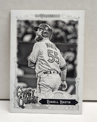 RUSSELL MARTIN 2017 Topps Gypsy Queen BLACK & WHITE ~ #'d /50 ~ BLUE JAYS