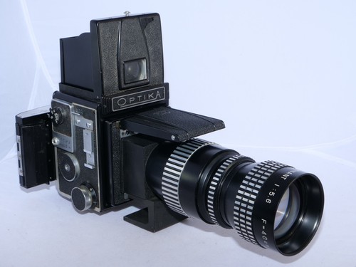 Optika Tele-Luminant 40cm f5.6 telephoto Lens. Cap. For Optika IIA Camera.