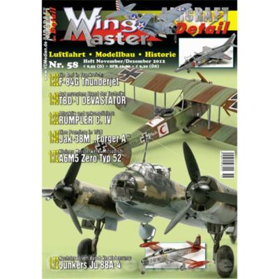 Wingmaster 58 Luftfahrt Modellbau Historie Junkers Mitsubishi Zero TBD-1 Rumpler