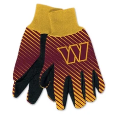 WASHINGTON COMMANDERS STRIPED UTILITY GRIPPER DOTS GLOVES NEW WINCRAFT 👀🔥