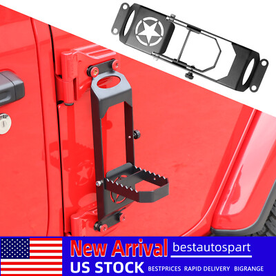 1PCS Metal Foot Peg Foldable Foot Peg Doorstep For Jeep Wrangler JK JL 2007-2023