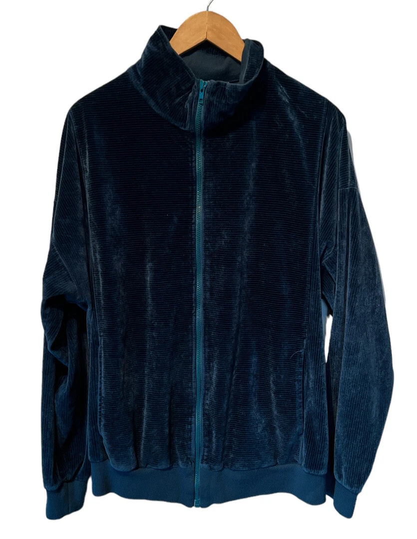 Christian Dior Monsieur vintage 90s green ribbed velour track jacket XL