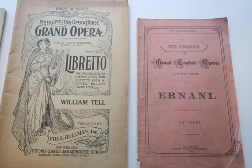 Libretto Lot: 10 1874 TO 1920s Grand Opera,Verdi,Puccini,Bellini,von Weber... - Picture 3 of 18