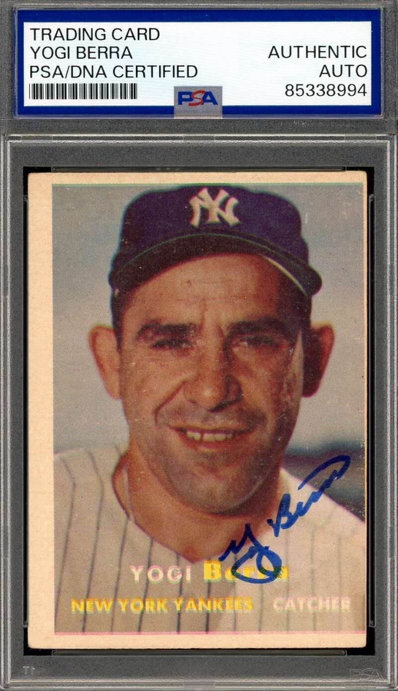 Yogi Berra PSA DNA Signed 1957 Topps Autograph