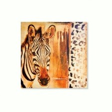 Cadre toile tableau Zèbre - 40 x 40 cm - animal sauvage animaux
